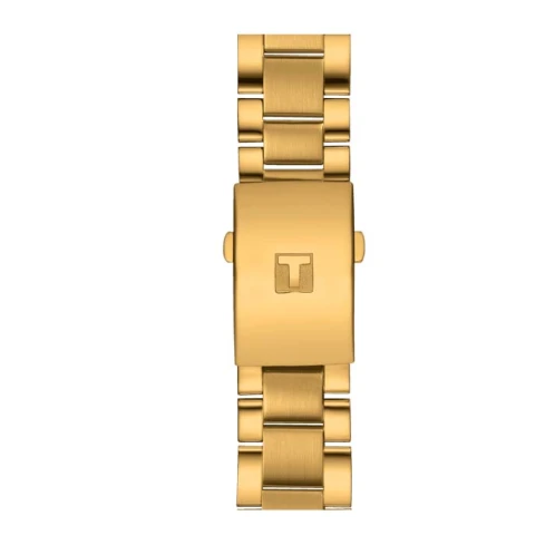 Мъжки ръчен часовник с кварцов механизъм - корпус от Стомана - Стоманена верижка - цвят Черен Злато