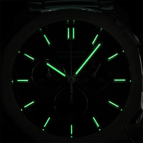 Мъжки ръчен часовник с кварцов механизъм - корпус от Стомана - Стоманена верижка - цвят Зелен