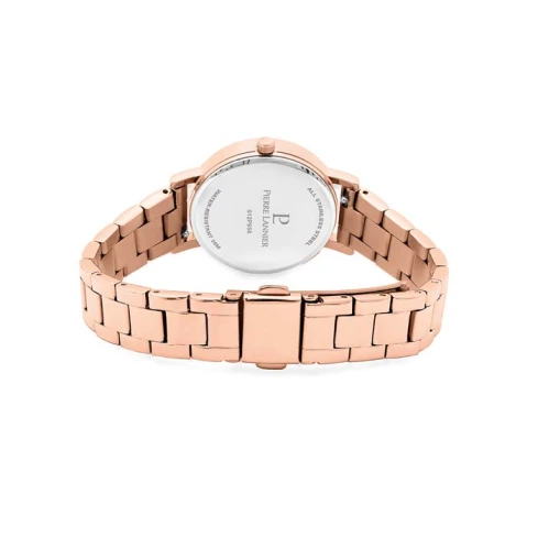 Дамски ръчен часовник с кварцов механизъм - корпус от Стомана - Стоманена верижка - цвят Розов Розово Злато