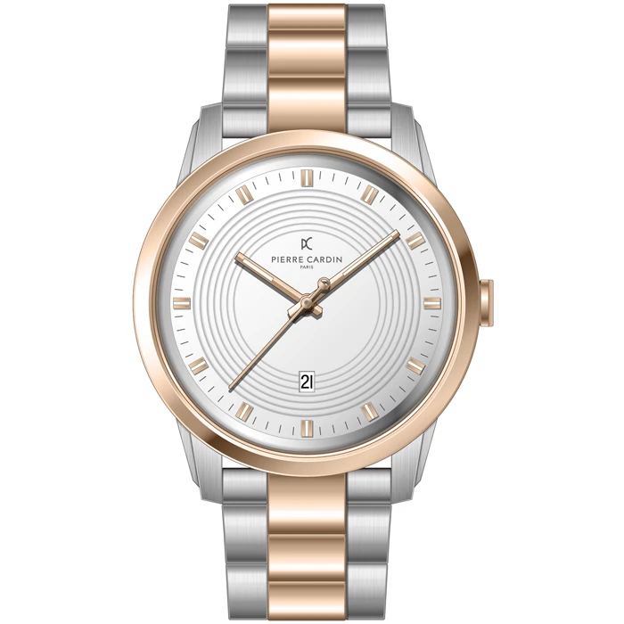 Мъжки ръчен часовник с кварцов механизъм - корпус от Стомана - Стоманена верижка - цвят Сребрист Сив