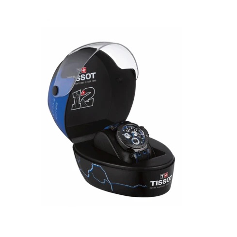 Tissot T115.417.37.057.03 T-Race - Мъжки ръчен часовник с кварцов механизъм - корпус от Стомана - Каучук - цвят Черен Син