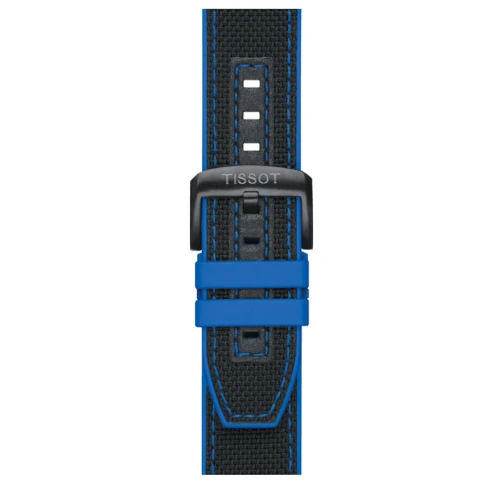 Мъжки ръчен часовник с кварцов механизъм - корпус от Стомана - Каучук - цвят Черен Син