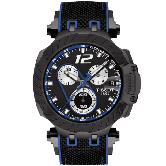 Tissot T115.417.37.057.03 T-Race - Мъжки ръчен часовник с кварцов механизъм - корпус от Стомана - Каучук - цвят Черен Син