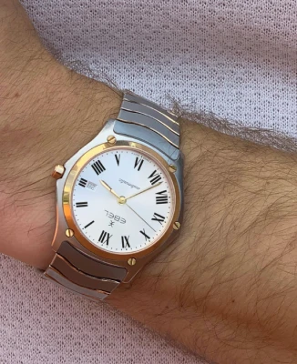 Мъжки ръчен часовник с автоматичен механизъм - корпус от Стомана - Стоманена верижка - цвят Бял