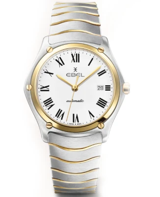 Мъжки ръчен часовник с автоматичен механизъм - корпус от Стомана - Стоманена верижка - цвят Бял