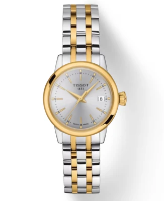 Дамски ръчен часовник с кварцов механизъм - корпус от Стомана - Стоманена верижка - цвят Сребрист Злато