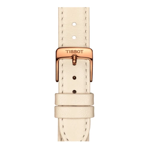 Дамски ръчен часовник с кварцов механизъм - корпус от Стомана - Естествена кожа - цвят Седеф Бежов