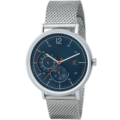 Мъжки ръчен часовник с кварцов механизъм - корпус от Стомана - Меш - цвят Син Сив