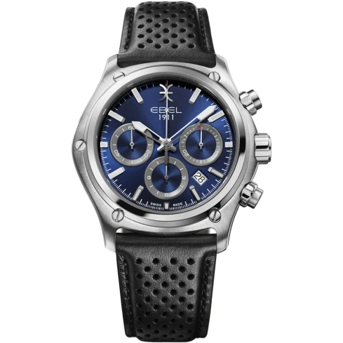 Мъжки ръчен часовник с автоматичен механизъм - корпус от Стомана - Стоманена верижка - цвят Син Сив