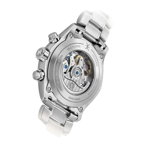 Мъжки ръчен часовник с автоматичен механизъм - корпус от Стомана - Стоманена верижка - цвят Син Сив