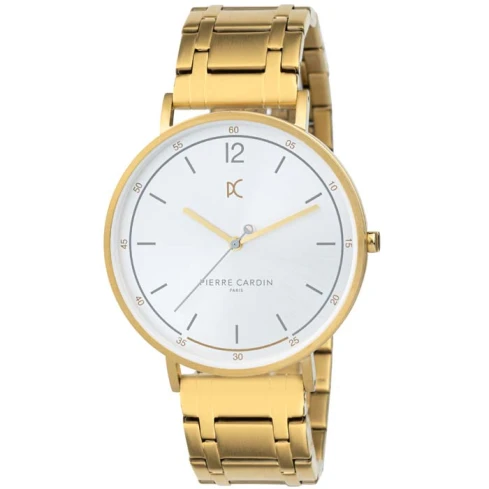 Унисекс ръчен часовник с кварцов механизъм - корпус от Стомана - Стоманена верижка - цвят Бял