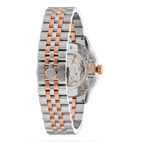 Мъжки ръчен часовник с автоматичен механизъм - корпус от Стомана - Стоманена верижка - цвят Черен Сив