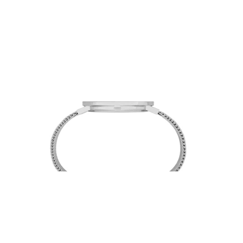 Мъжки ръчен часовник с кварцов механизъм - корпус от Стомана - Меш - цвят Бял Сив