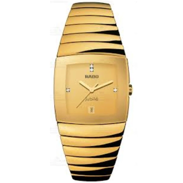 Дамски ръчен часовник с кварцов механизъм - корпус от Стомана и керамика - Керамика - цвят Злато Злато