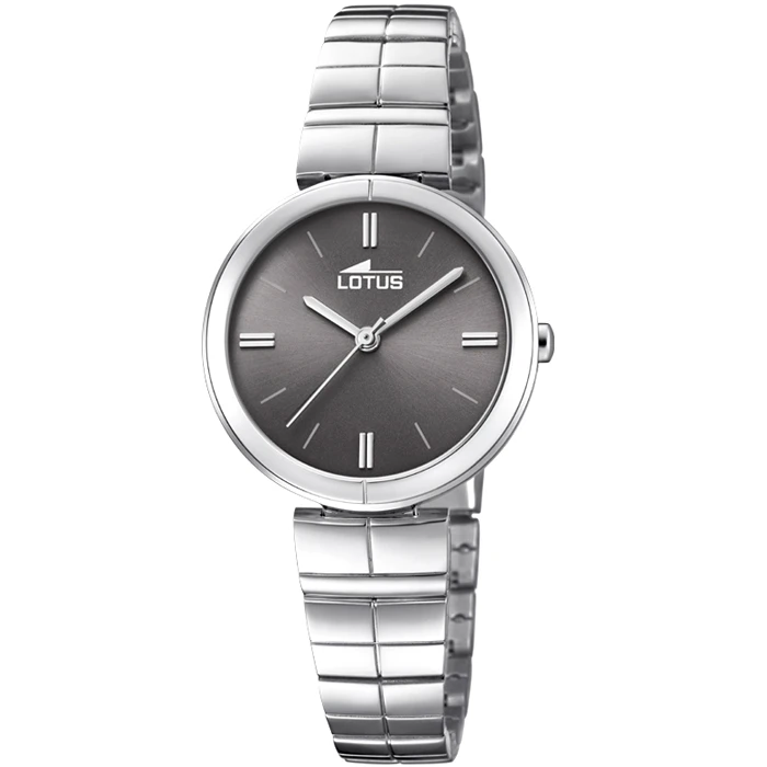 Дамски ръчен часовник с кварцов механизъм - корпус от Стомана - Стоманена верижка - цвят Черен Сив