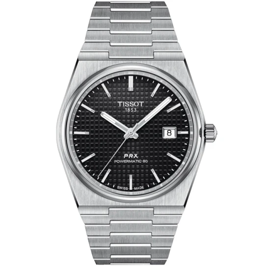 Мъжки ръчен часовник с автоматичен механизъм - корпус от Стомана - Стоманена верижка - цвят Черен Сив