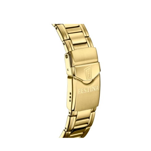 Мъжки ръчен часовник с автоматичен механизъм - корпус от Стомана - Стоманена верижка - цвят Черен Злато