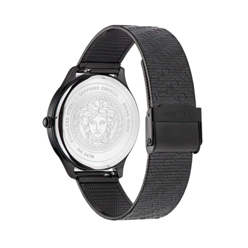 Дамски ръчен часовник с кварцов механизъм - корпус от Стомана - Меш - цвят Черен Черен