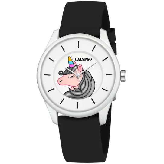 Унисекс ръчен часовник с кварцов механизъм - корпус от Полимер - Полимер - цвят Бял Черен