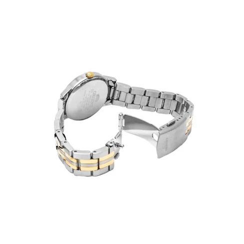 Дамски ръчен часовник с кварцов механизъм - корпус от Стомана - Стоманена верижка - цвят Шампанско Сив