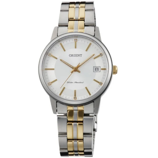 Дамски ръчен часовник с кварцов механизъм - корпус от Стомана - Стоманена верижка - цвят Шампанско Сив