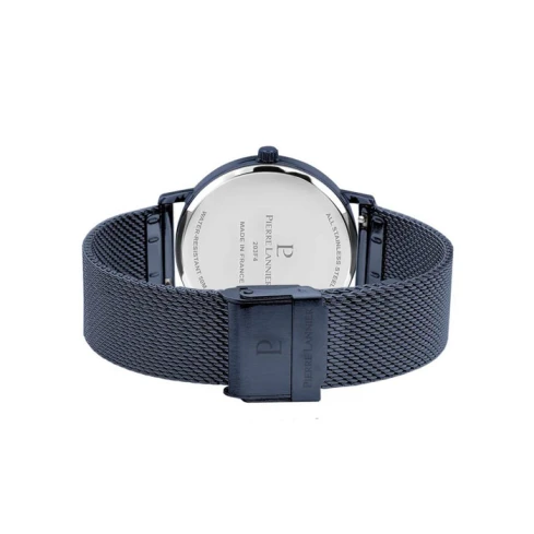 Мъжки ръчен часовник с кварцов механизъм - корпус от Стомана - Меш - цвят Син Син