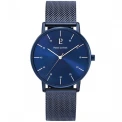 Мъжки ръчен часовник с кварцов механизъм - корпус от Стомана - Меш - цвят Син Син