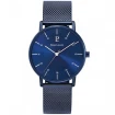 Мъжки ръчен часовник с кварцов механизъм - корпус от Стомана - Меш - цвят Син Син