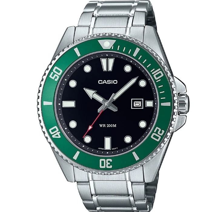 Мъжки ръчен часовник с кварцов механизъм - корпус от Стомана - Стоманена верижка - цвят Черен Сив