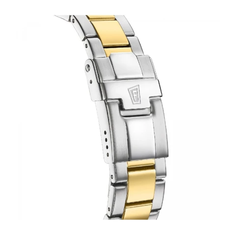 Дамски ръчен часовник с кварцов механизъм - корпус от Стомана - Стоманена верижка - цвят Син Злато