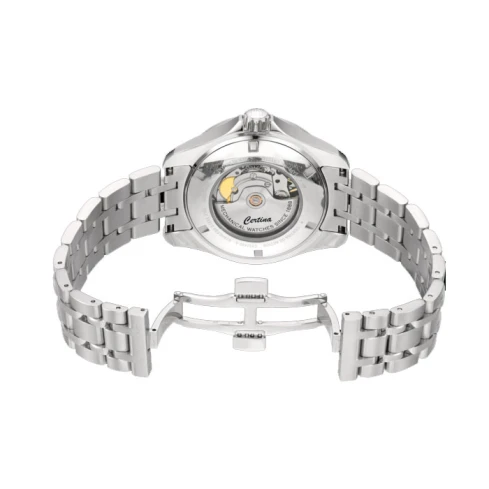 Мъжки ръчен часовник с автоматичен механизъм - корпус от Стомана - Стоманена верижка - цвят Сив Сив