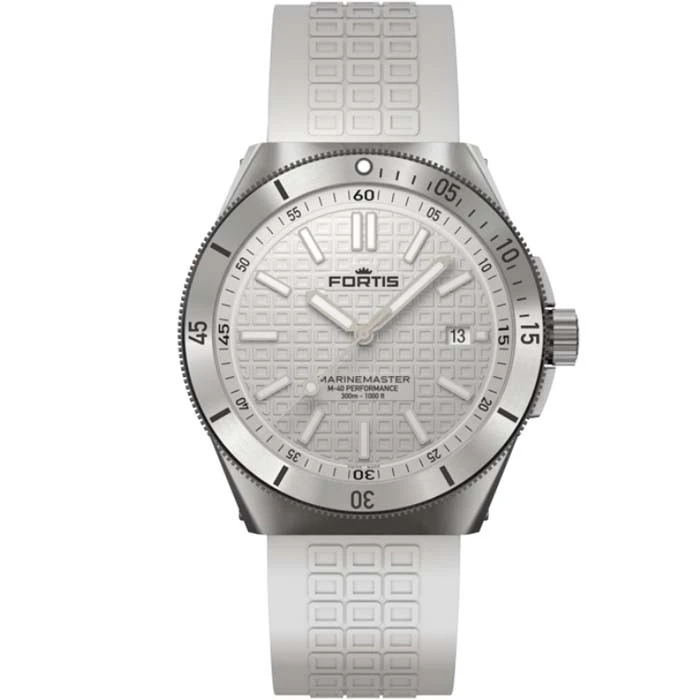 Дамски ръчен часовник с автоматичен механизъм - корпус от Стомана - Каучук - цвят Бял Бял