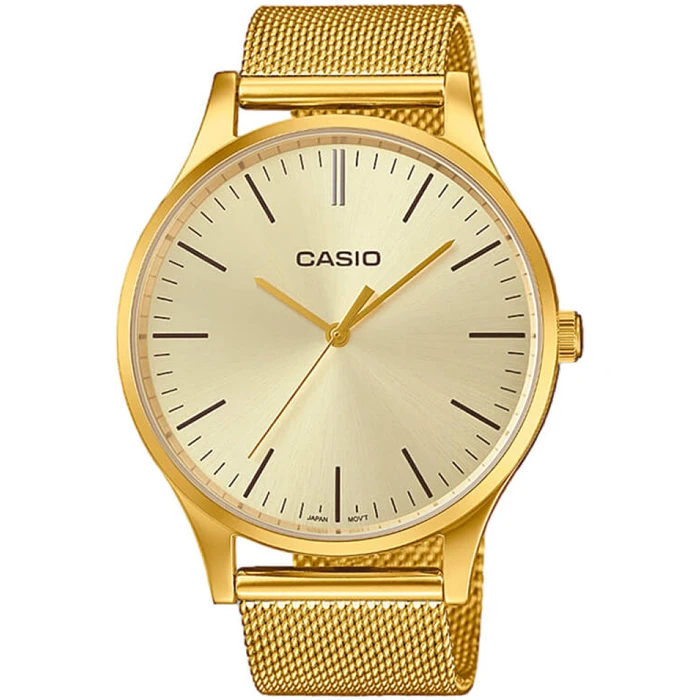 Дамски ръчен часовник с кварцов механизъм - корпус от Стомана - Меш - цвят Шампанско Злато