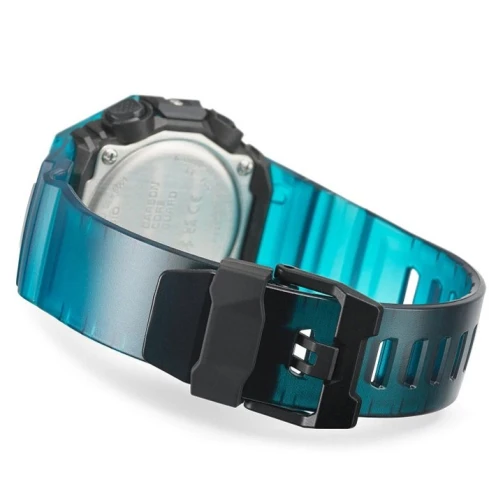 Мъжки ръчен часовник с кварцов механизъм - корпус от Полимер - Полимер - цвят Черен Тюркоаз