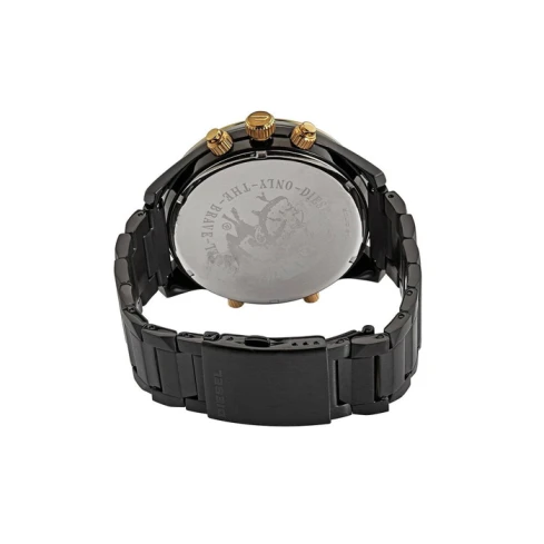 Мъжки ръчен часовник с кварцов механизъм - корпус от Стомана - Стоманена верижка - цвят Черен Черен