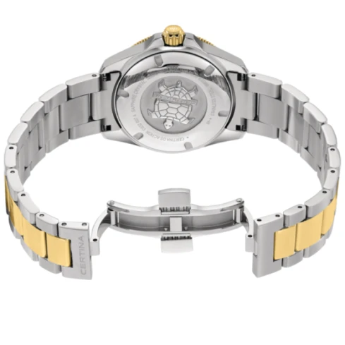 Дамски ръчен часовник с автоматичен механизъм - корпус от Стомана - Стоманена верижка - цвят Седеф Злато