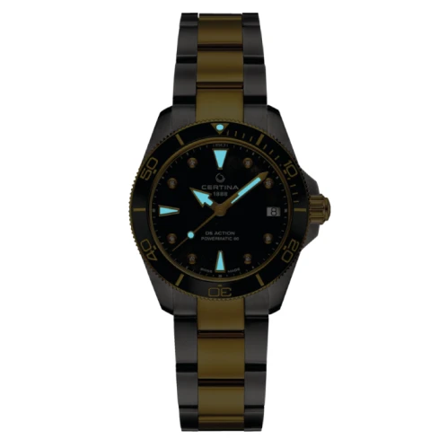 Дамски ръчен часовник с автоматичен механизъм - корпус от Стомана - Стоманена верижка - цвят Седеф Злато