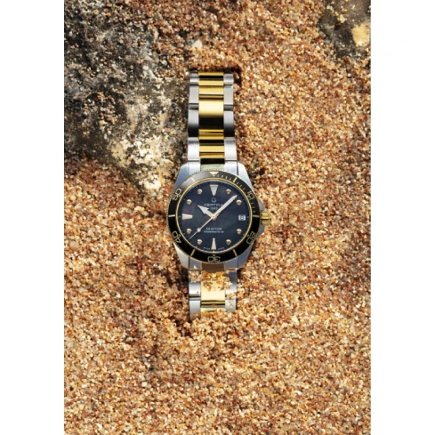 Дамски ръчен часовник с автоматичен механизъм - корпус от Стомана - Стоманена верижка - цвят Седеф Злато