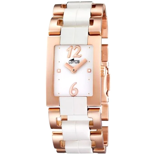 Дамски ръчен часовник с кварцов механизъм - корпус от Стомана - Стоманена верижка - цвят Бял Бял