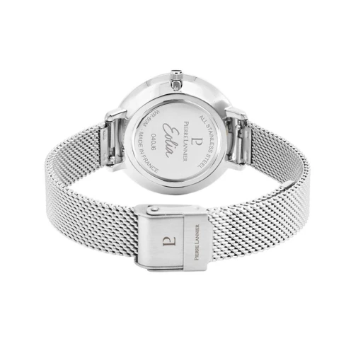 Дамски ръчен часовник с кварцов механизъм - корпус от Стомана - Меш - цвят Бял Сив