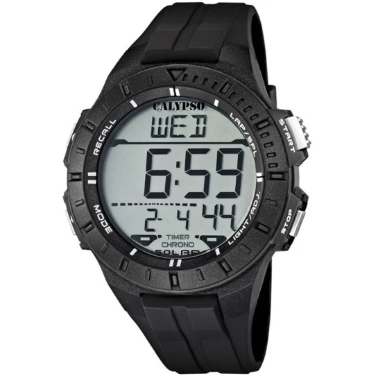 Унисекс ръчен часовник с кварцов механизъм - корпус от Полимер - Полимер - цвят Сив Черен