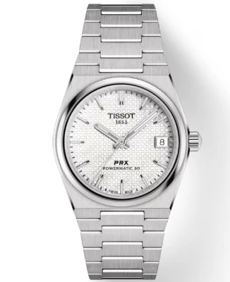 Дамски ръчен часовник с автоматичен механизъм - корпус от Стомана - Стоманена верижка - цвят Бял