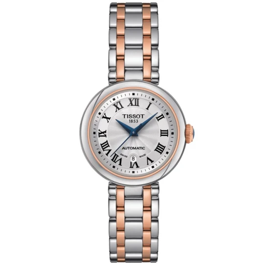 Дамски ръчен часовник с автоматичен механизъм - корпус от Стомана - Стоманена верижка - цвят Бял Розово Злато