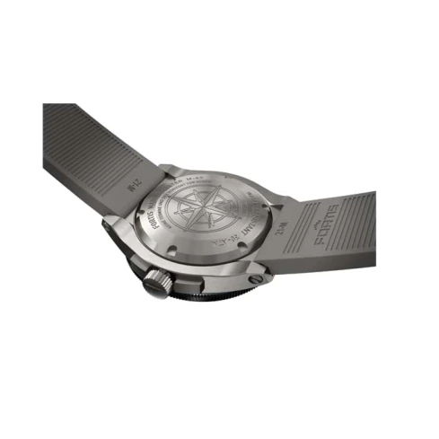 Мъжки ръчен часовник с автоматичен механизъм - корпус от Стомана - Каучук - цвят Сив Сив