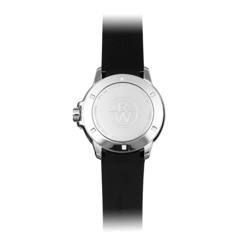 Мъжки ръчен часовник с кварцов механизъм - корпус от Стомана - Силиконова каишка - цвят Черен Черен