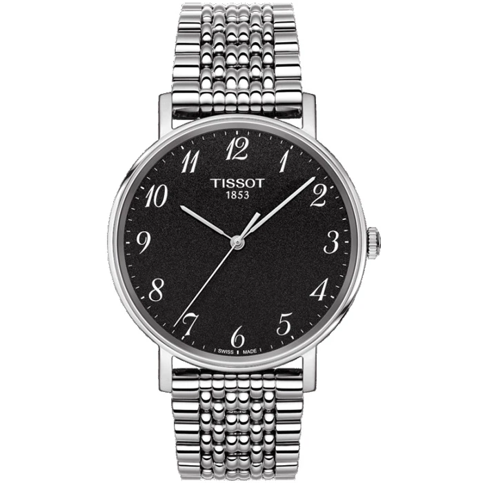 Дамски ръчен часовник с кварцов механизъм - корпус от Стомана - Стоманена верижка - цвят Черен Сив