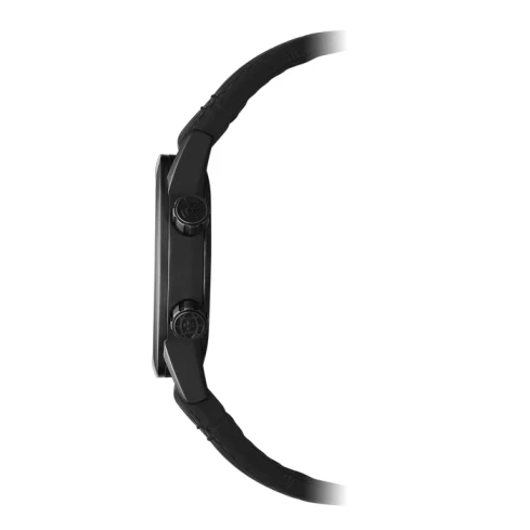 Мъжки ръчен часовник с автоматичен механизъм - корпус от Стомана - Естествена кожа - цвят Черен Черен