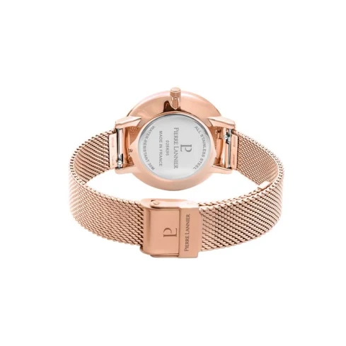 Дамски ръчен часовник с кварцов механизъм - корпус от Стомана - Меш - цвят Син Розово Злато