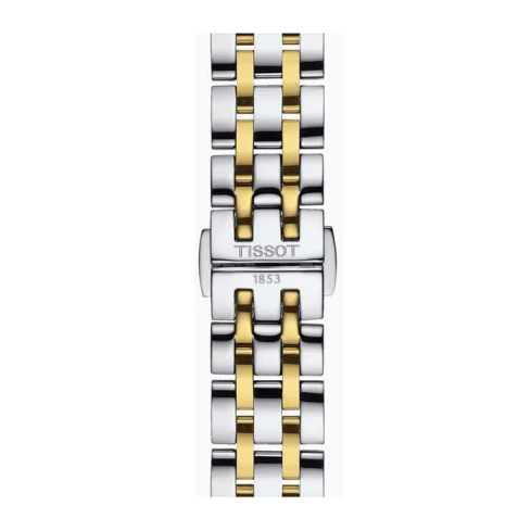 Дамски ръчен часовник с кварцов механизъм - корпус от Стомана - Стоманена верижка - цвят Бежов Злато