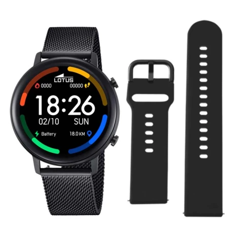 Мъжки ръчен часовник с смарт дигитален механизъм - корпус от Цинкови сплави - Меш - цвят Черен Черен